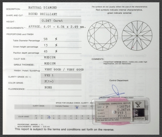 585 Gold Brillant Ohrstecker 0,492ct, IGI Zertifikat